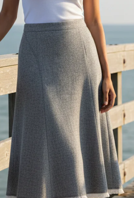 Foil Ntrl Saltnpepper Skirt