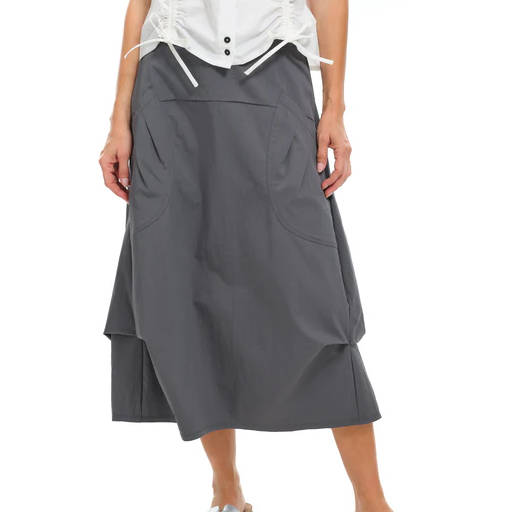 In Tucks Skirt Slate