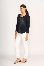 Make My Daisy True Navy Sweater