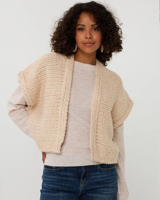 ES GILET CARDI BISCUIT