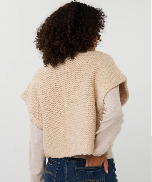 ES GILET CARDI BISCUIT