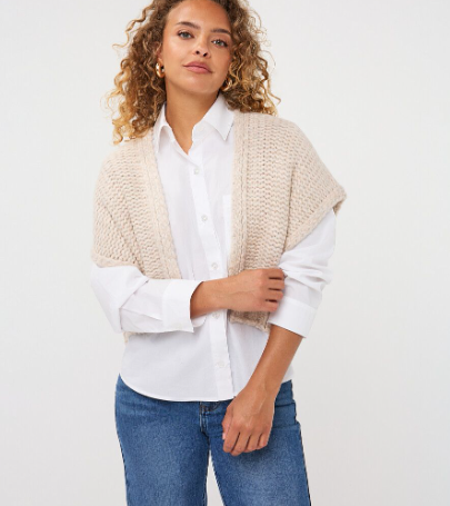 ES GILET CARDI BISCUIT