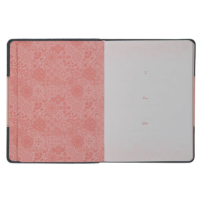 Life Lessons for Mom Gray and Pink Faux Leather Gift Book
