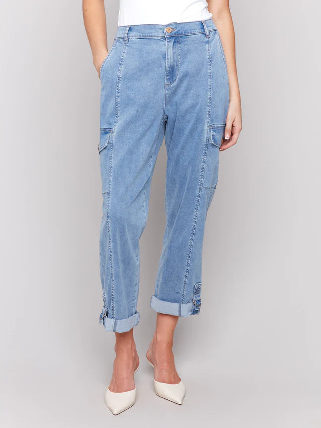 Safari Cargo Canvas Pant Chambray