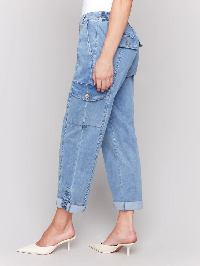 Safari Cargo Canvas Pant Chambray