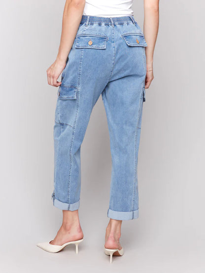 Safari Cargo Canvas Pant Chambray