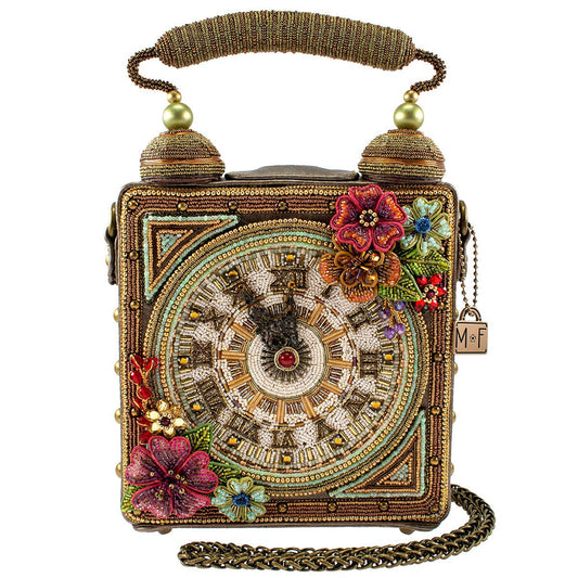 Time Top Handle Clock Handbag