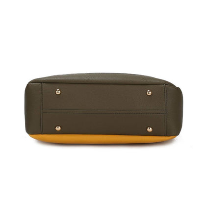 Evie two-tone Vegan Leather Women’s Shoulder bag by Mia k