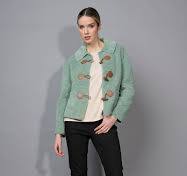 Faux Shearling Jacket Dusty Jade