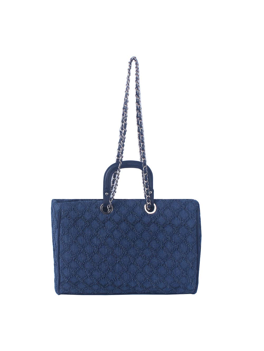 Diamond Stitched Chain Tote