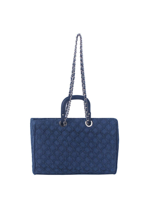 Diamond Stitched Chain Tote