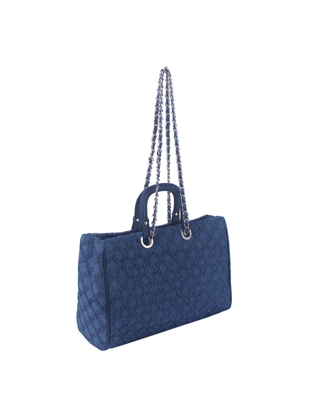 Diamond Stitched Chain Tote