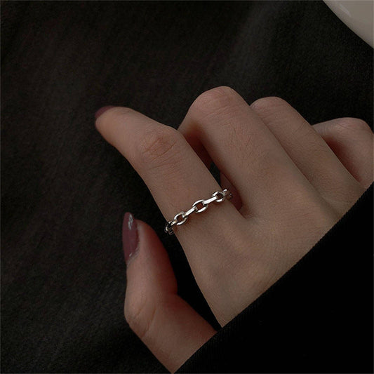 Stackable Chain Band Ring in 925 Sterling Silver