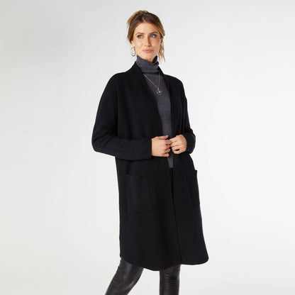 Heavenly-Luxe Long Cardigan with Lattice Back